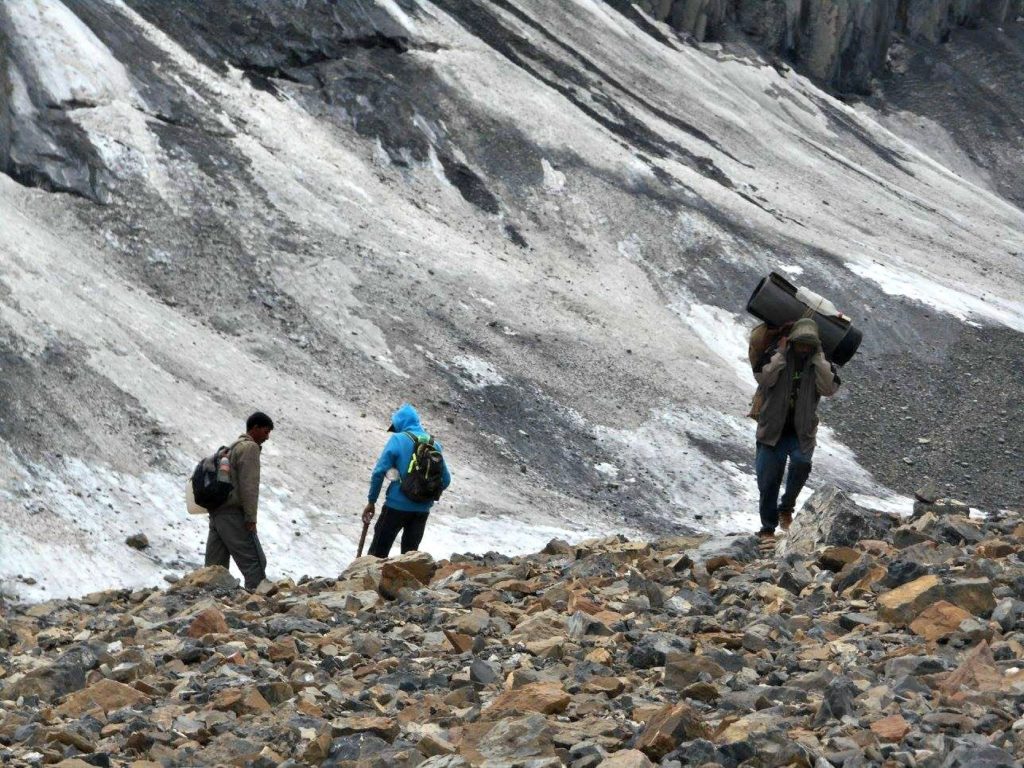 Climbing Lamkhaga pass altitude 5282 meters