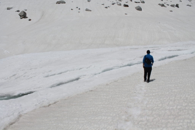Crevasses enroute Charang la