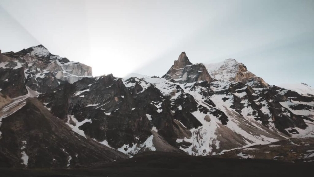 sunrise over the Garhwal Himalayan ranges