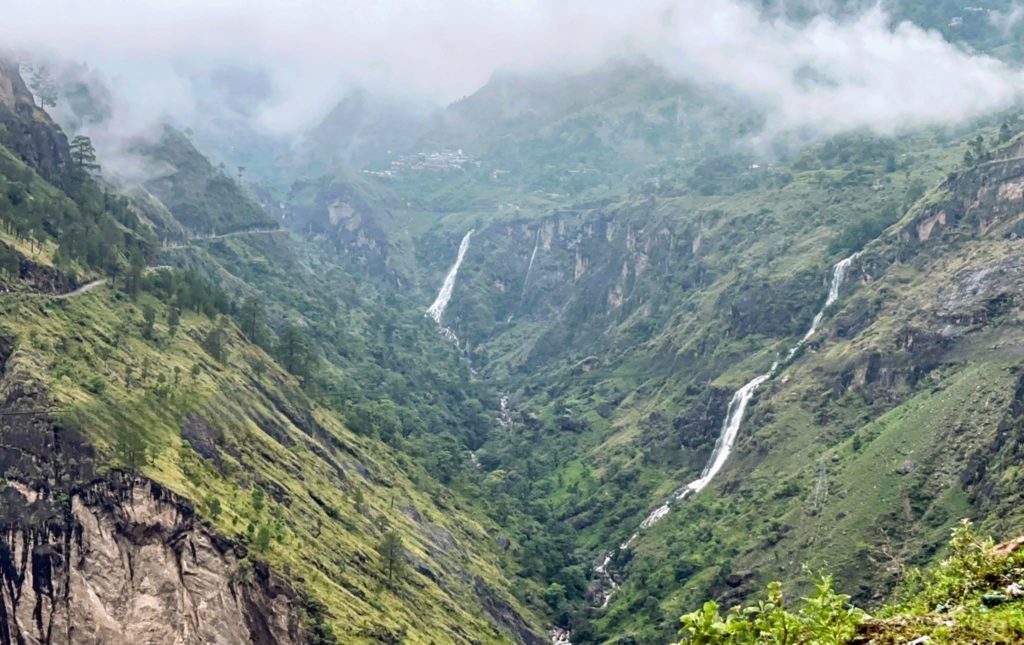 Mountain stream flowing down to Satluj river near Rampur Bushahr