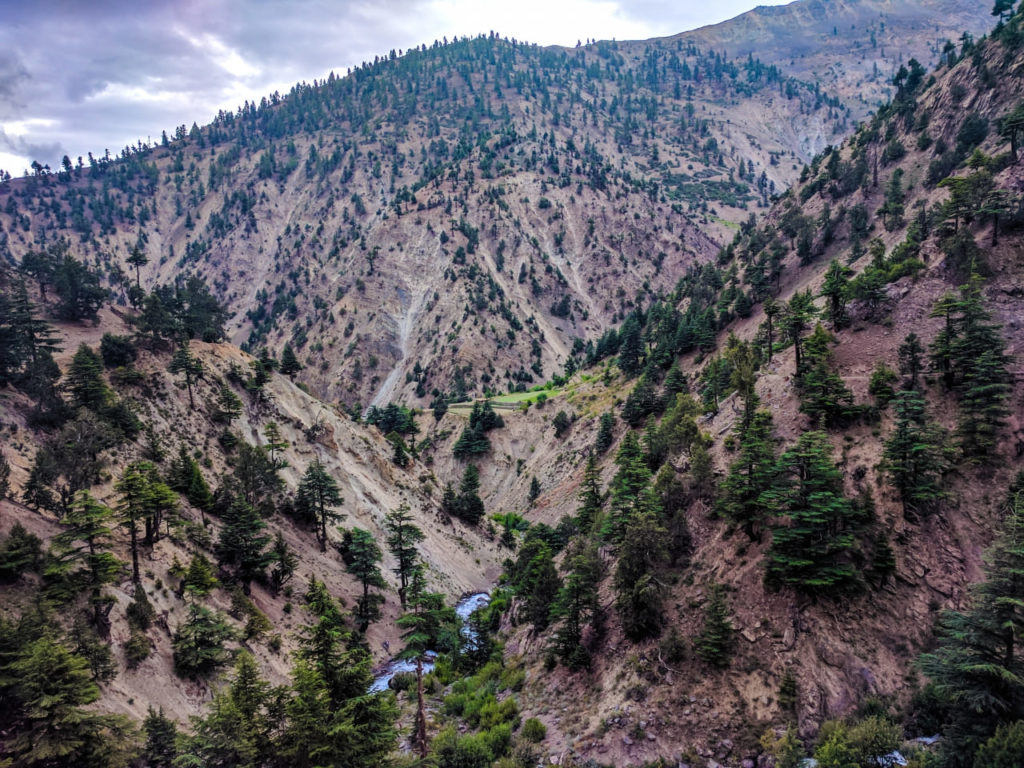 Waling Nala gorge leading to Temso Lake