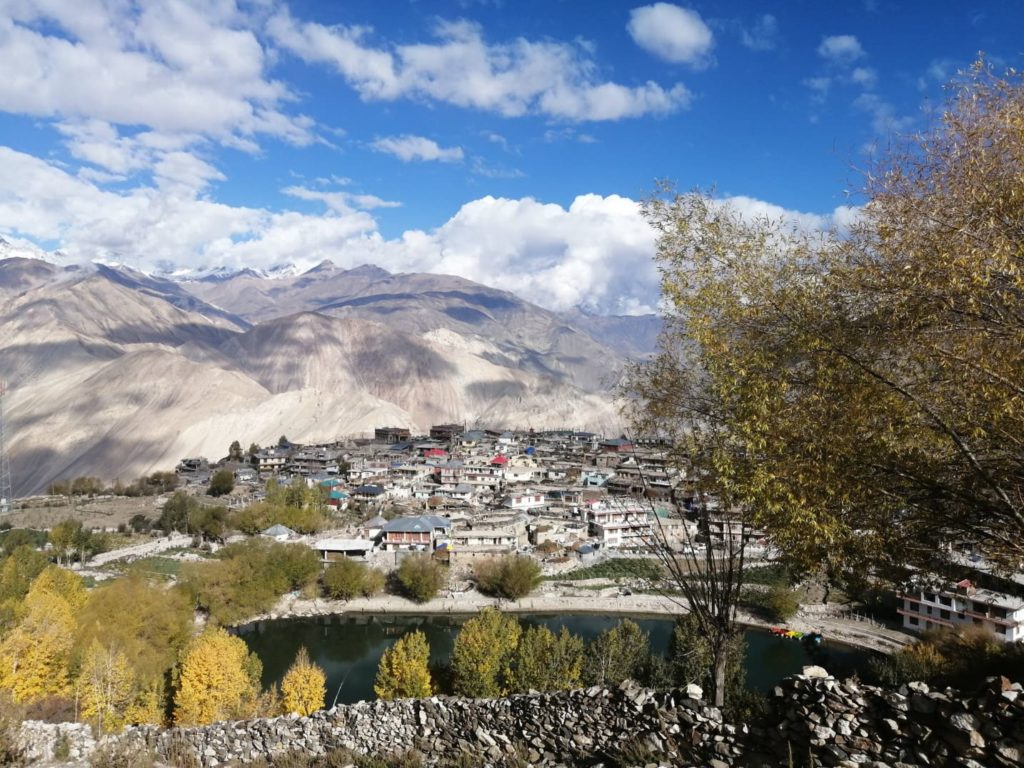 Nako lake and village as viewed from above