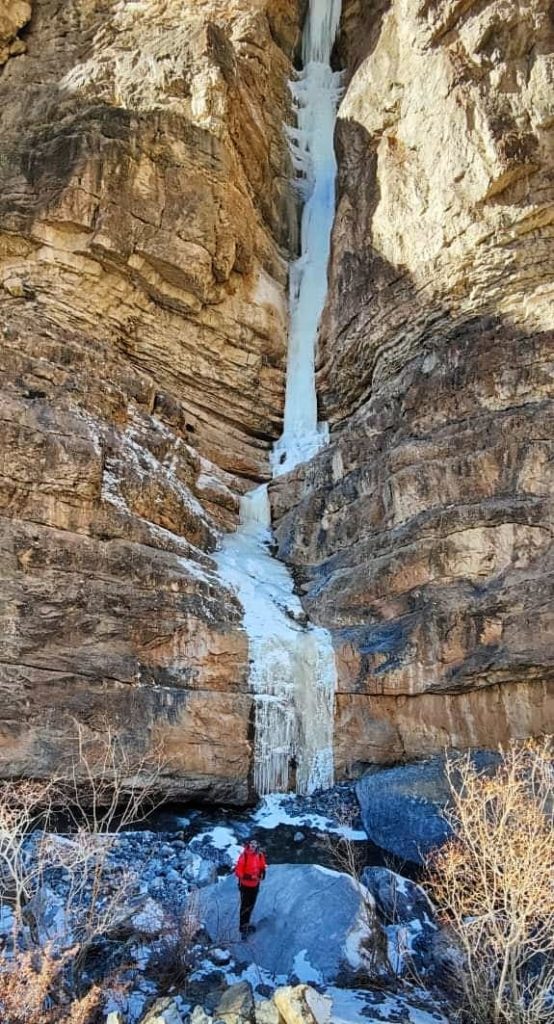 At the base of Sheela Nala frozen fall of Spiti