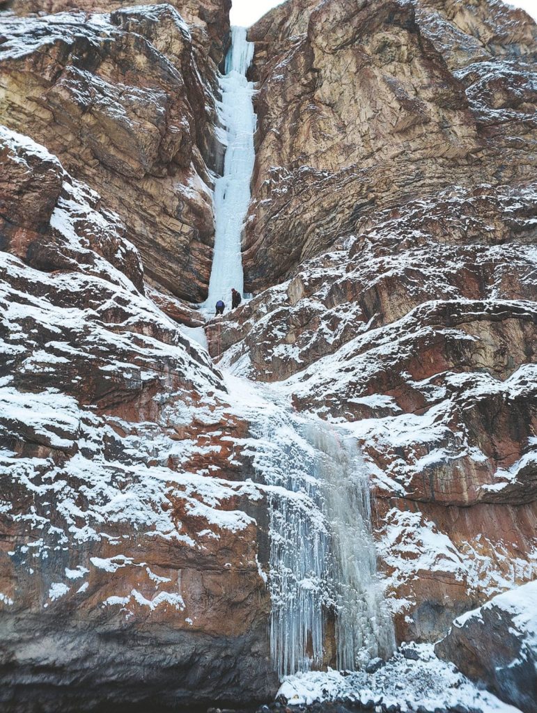 Getting ready for the frozen waterfall climb