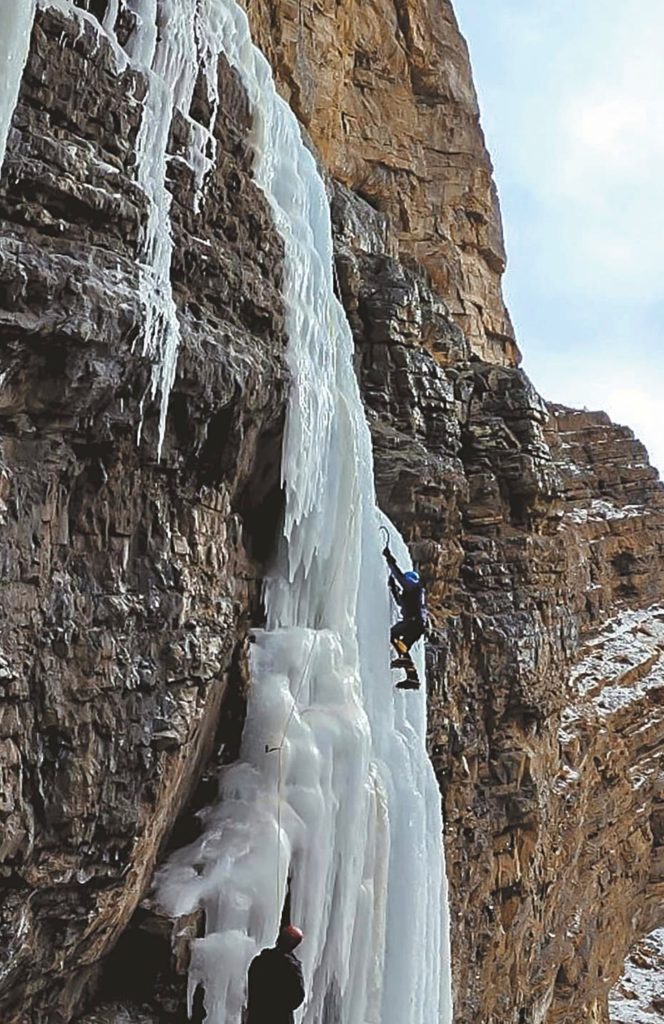 The second frozen fall in Sheela Nala region of Spiti