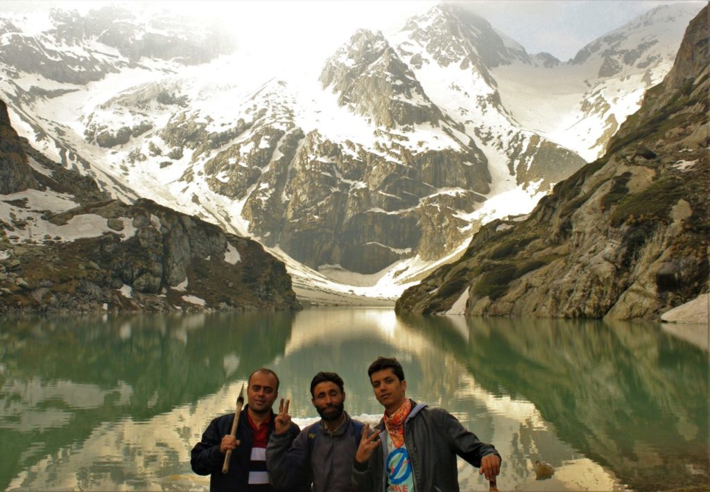 Posing for Tulian lake - Tulian lake trek
