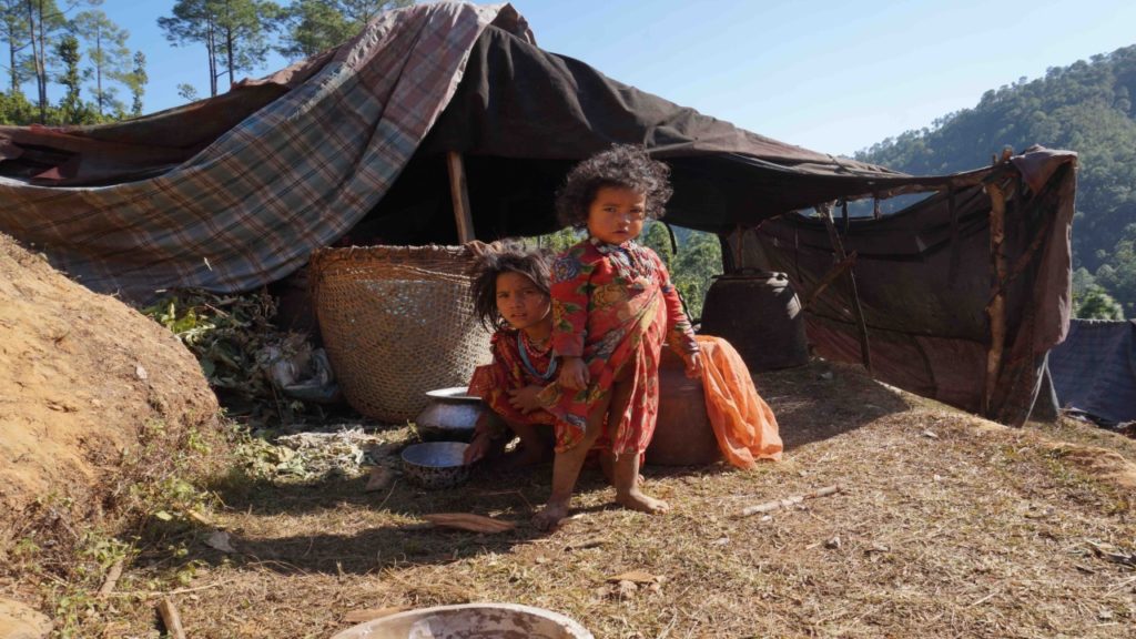 Raute tribes' camps